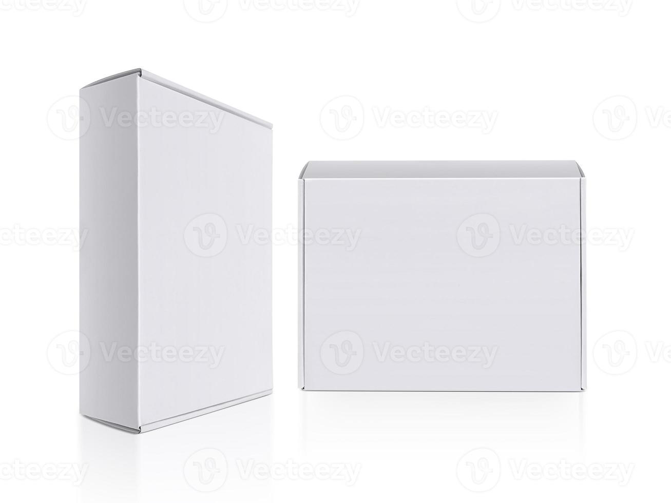 Blank package Box. Isolated on white background photo