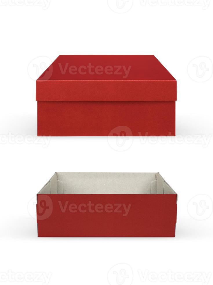 Blank package Box. Isolated on white background photo