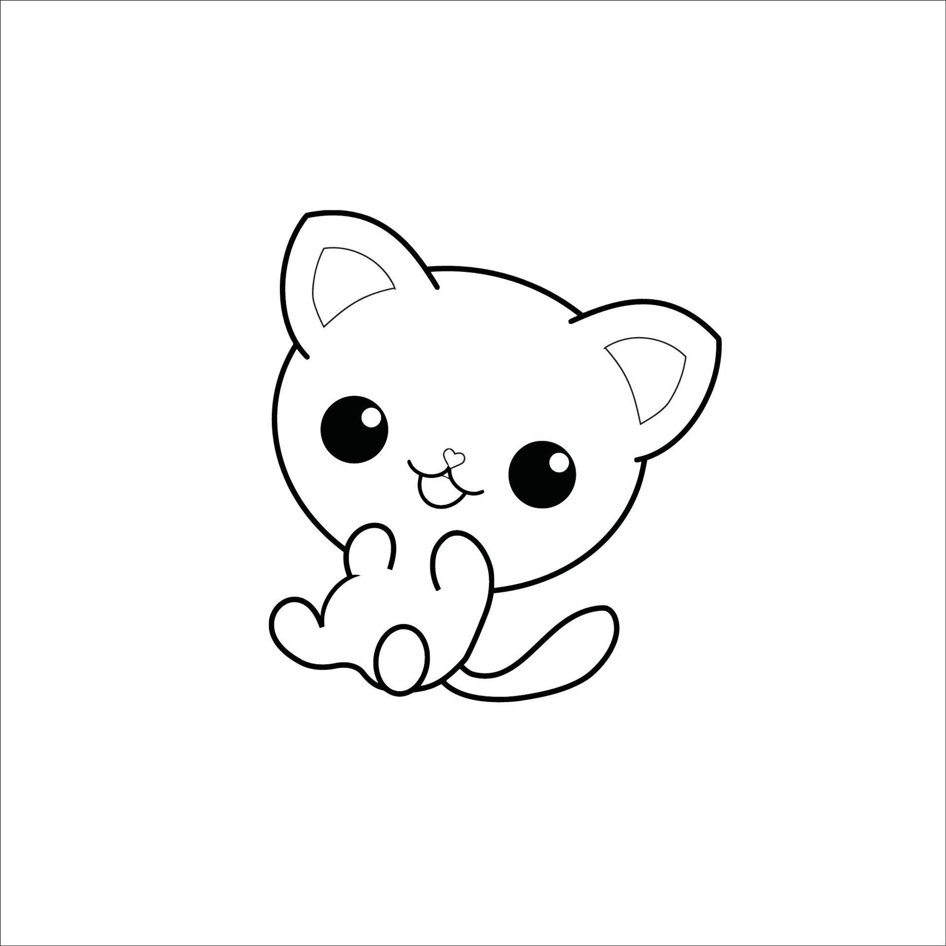 Cat Butt Coloring page 8360644 Vector Art at Vecteezy