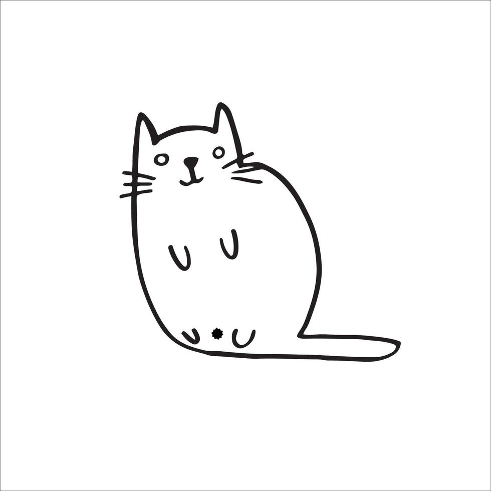 Cat coloring page 8360674 Vector Art at Vecteezy