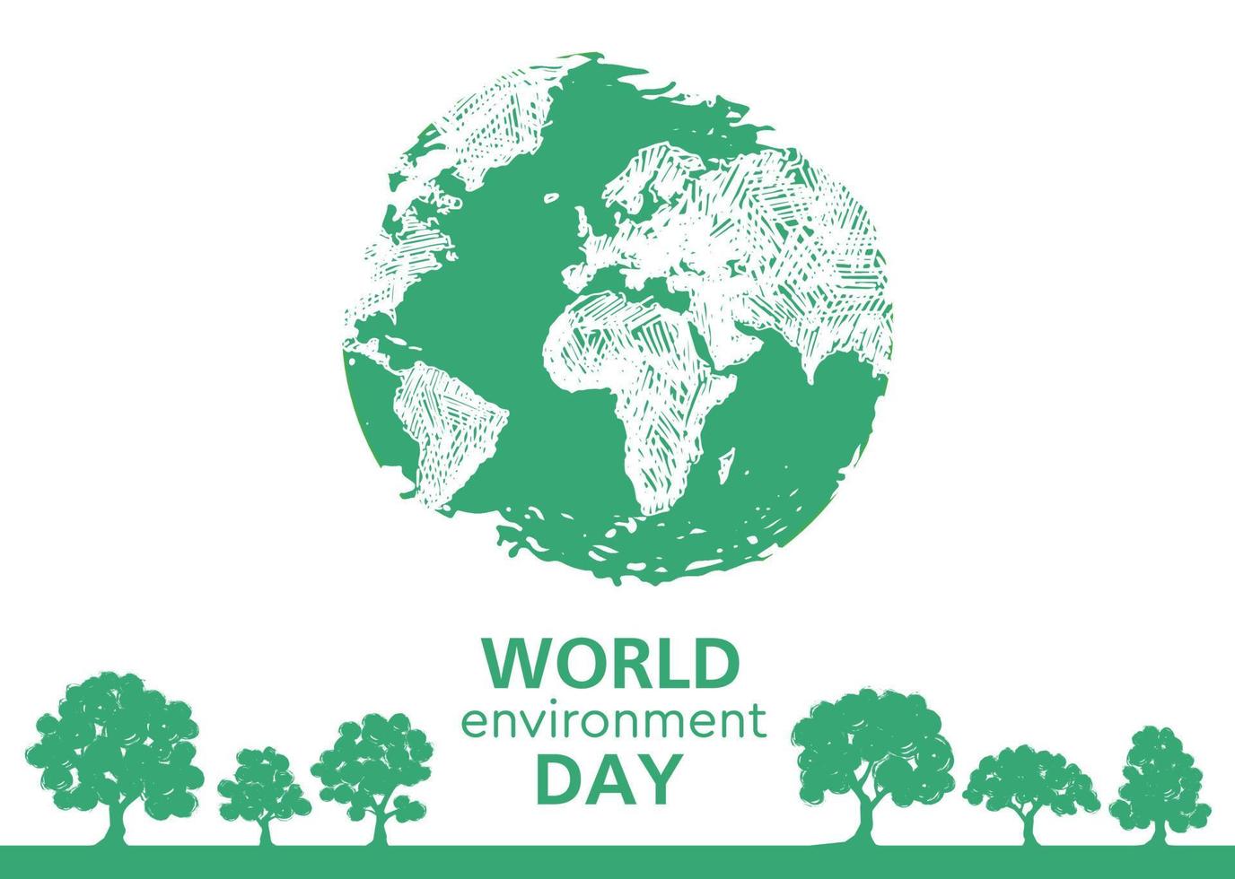 World environment day, Hand drawn illustrations. vector