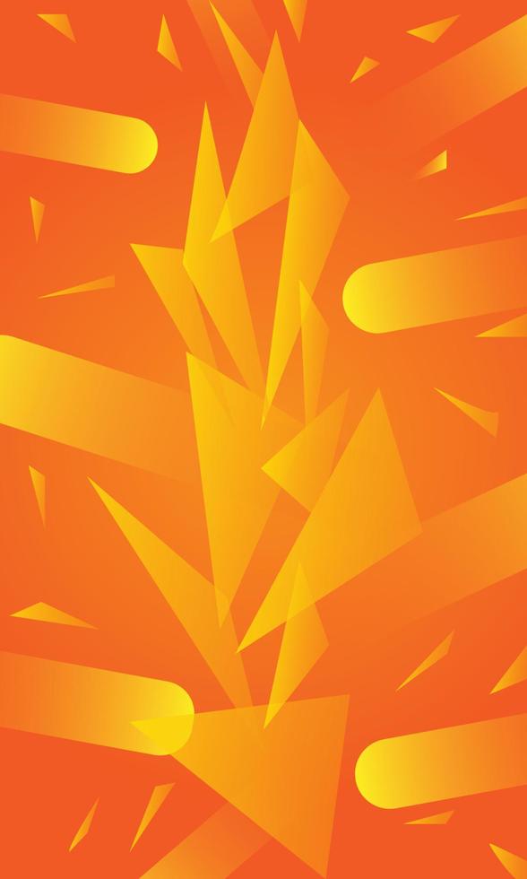 Geometric orange triangle background vector