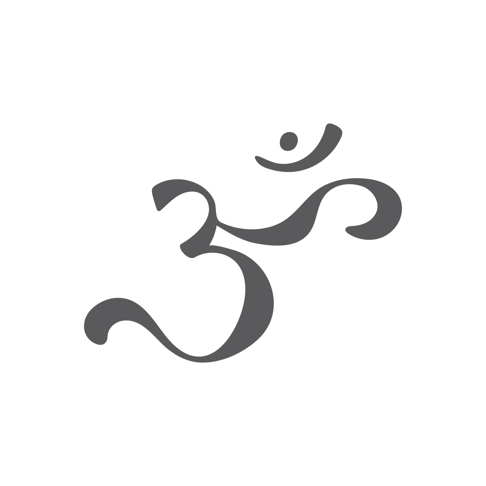 Mantra Om or Aum symbol of divine Trimurti of Brahma, Vishnu and Shiva.  Sacred sound, Hand-drawn sign of yoga, meditation. Vector 8361106 Vector Art  at Vecteezy