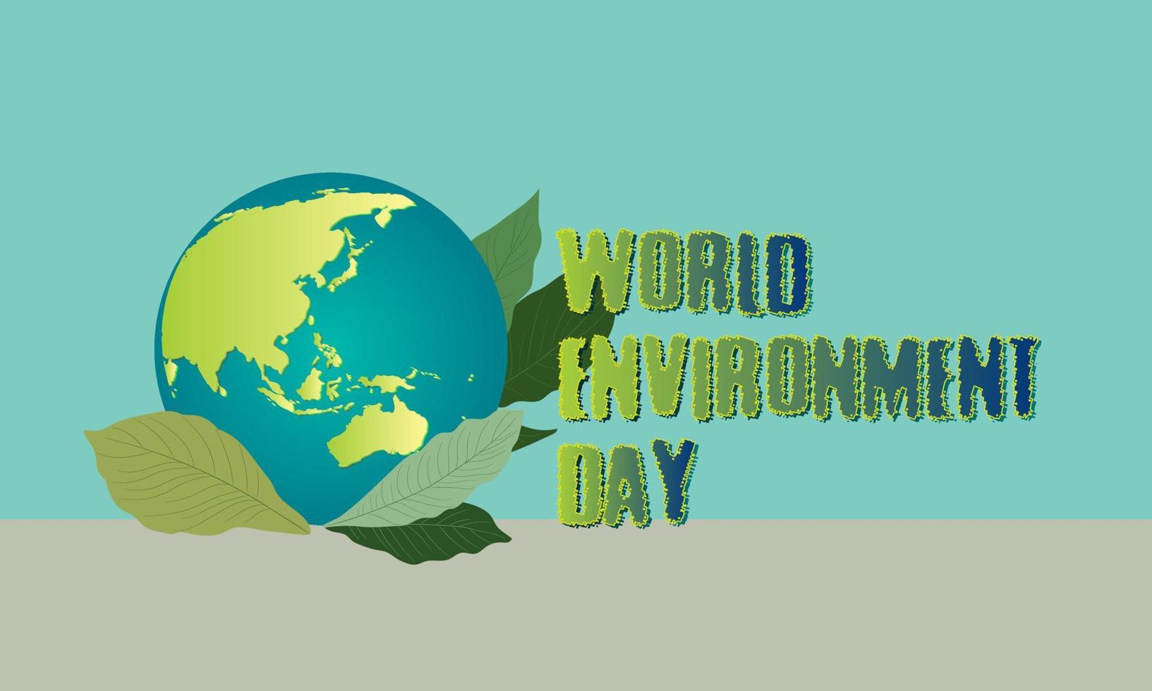 World Environment Day, abstract background with world vector