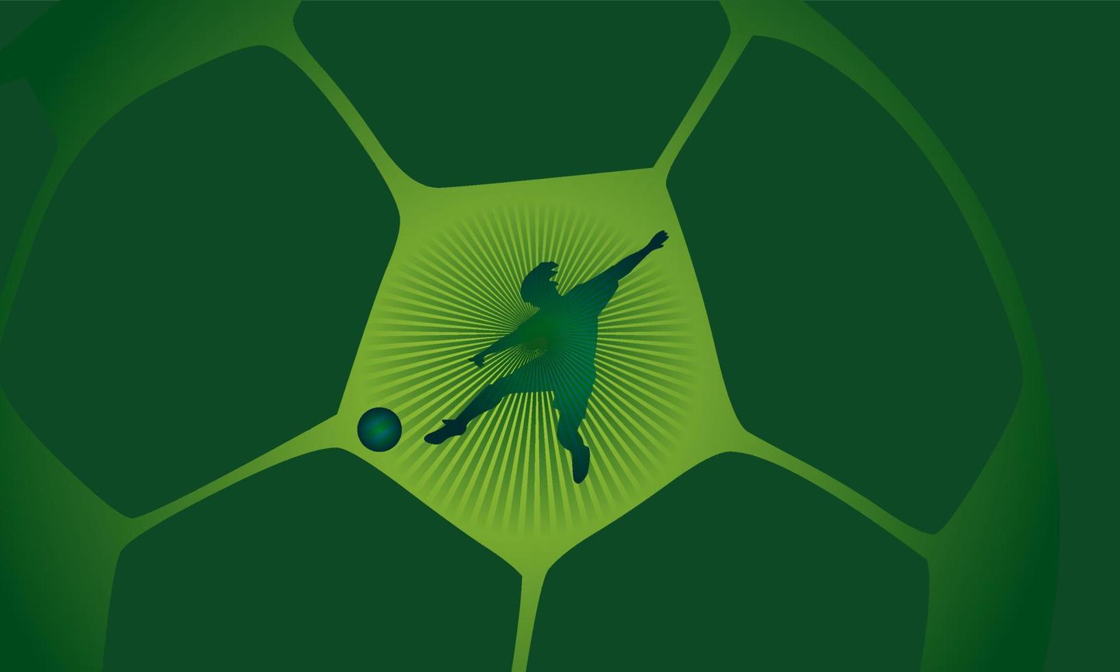 Balón de fútbol en la ilustración de vector de fondo degradado abstracto