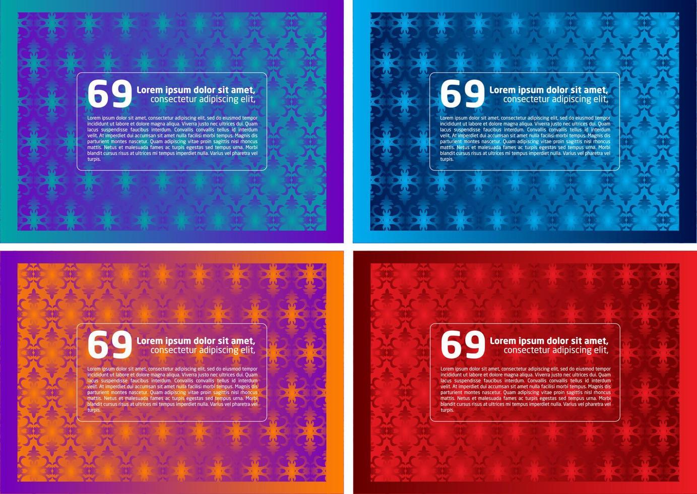 set of abstract backgound with gradient color vector