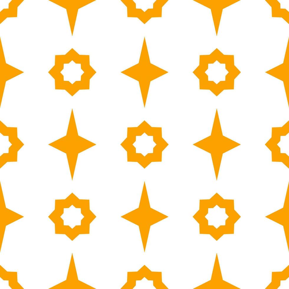 Seamless background with orange and white graphic pattern. vector