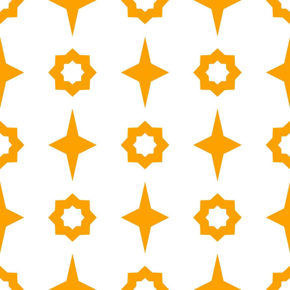 Seamless background with orange and white graphic pattern. vector