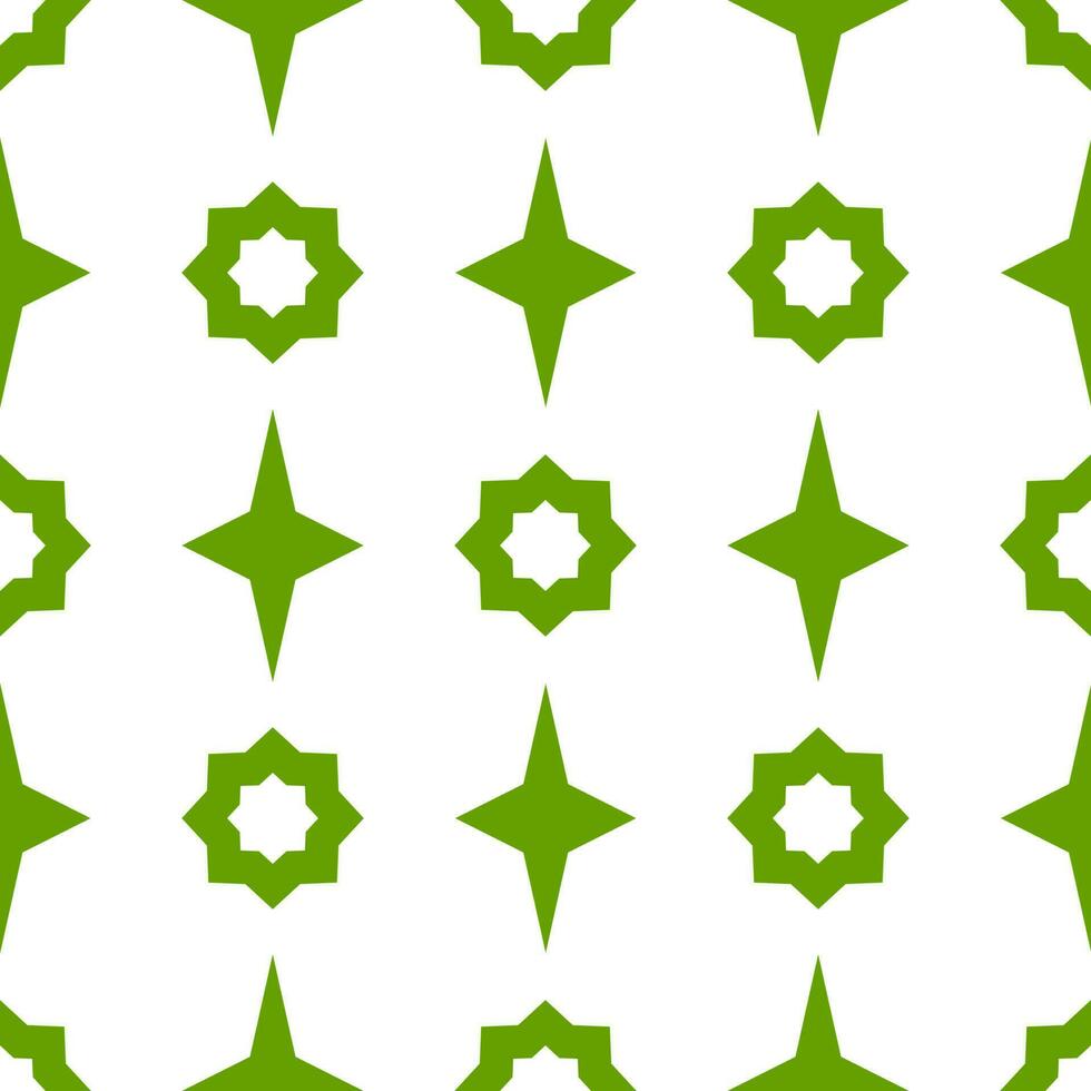 Seamless background with green and white graphic pattern. vector