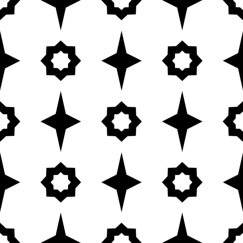 Seamless background with black and white graphic pattern. vector