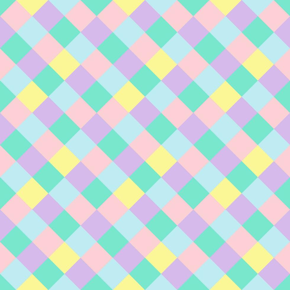 Seamless background with pastel tones rhombus pattern vector