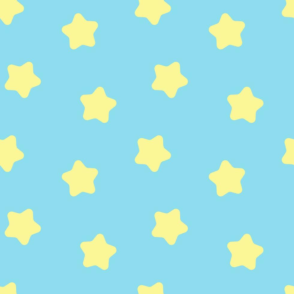 fondo transparente con patrón de estrellas amarillas sobre un fondo azul tono pastel. vector