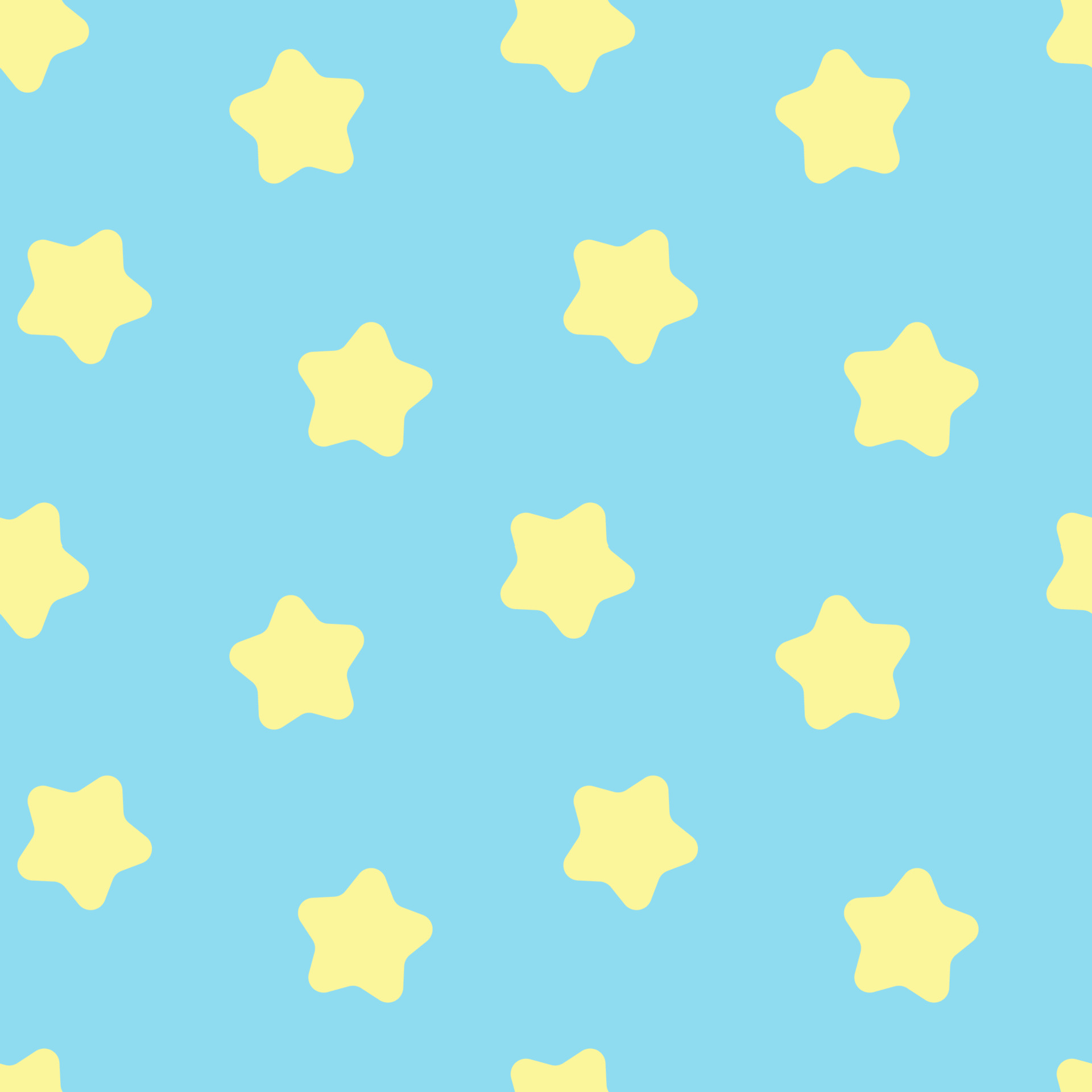 Seamless Background With Yellow Stars Pattern On A Pastel Tone Blue Background Vector Art At Vecteezy