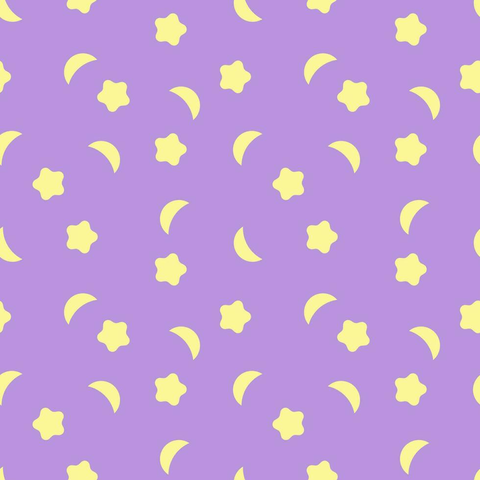 fondo transparente de estrellas y luna sobre fondo de color pastel vector