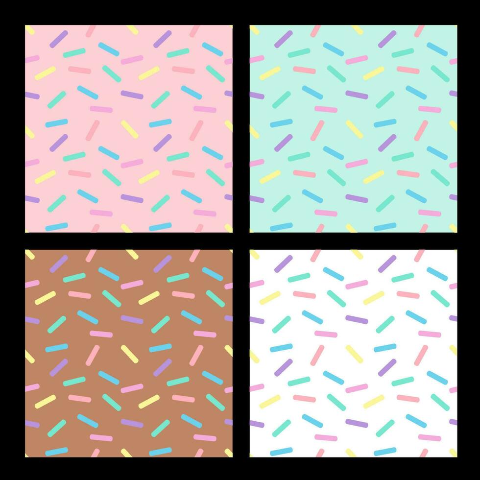Bundled Seamless Background Pattern Topping Sprinkle vector