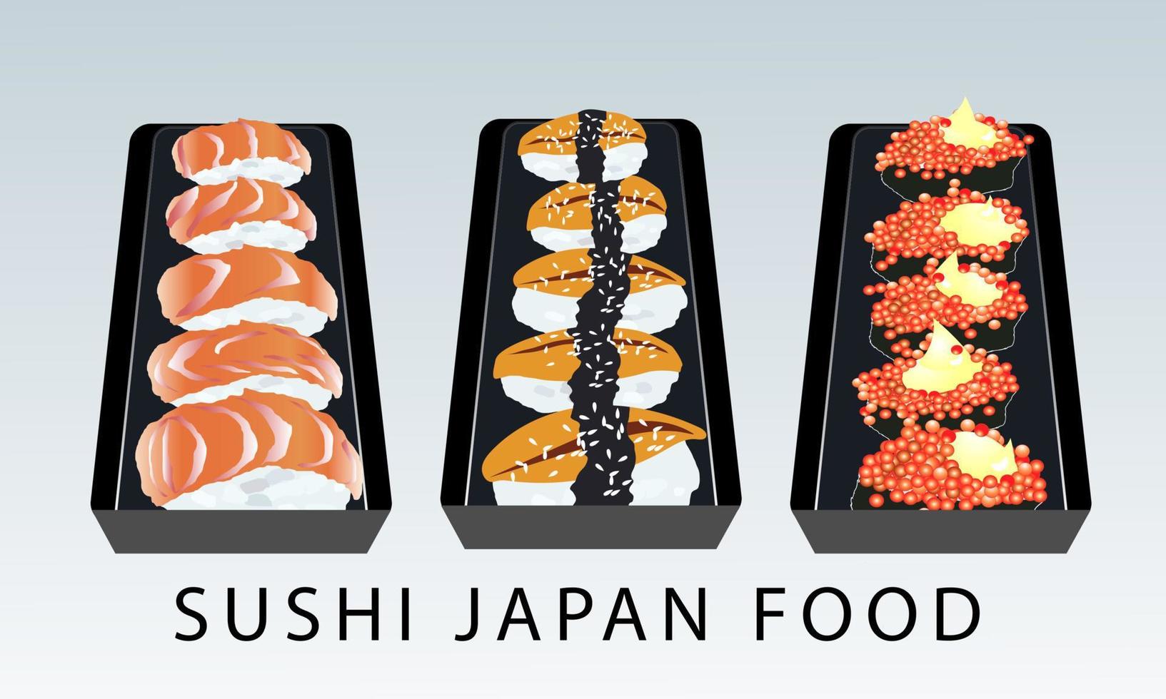 sushi japanese food vector