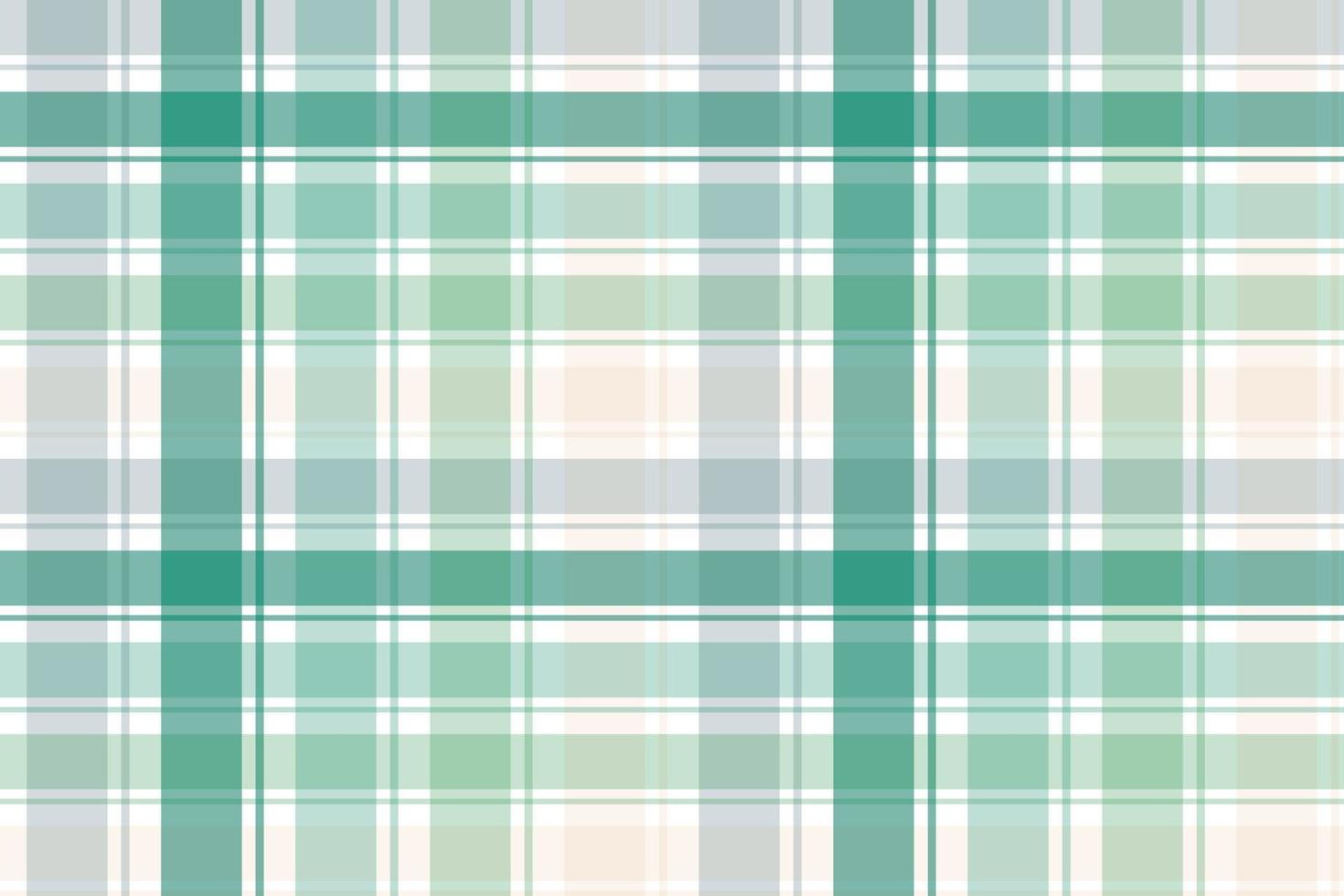 madras check color pastel verde y blanco un patrón con rayas de colores brillantes de diferentes grosores que se cruzan entre sí para crear cuadros irregulares. típicamente usado en camisas. vector