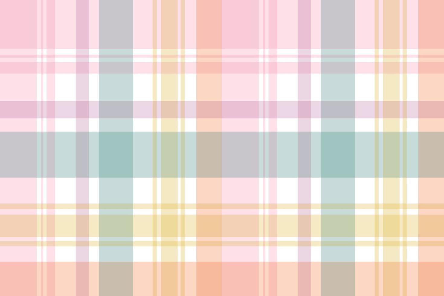 Checkered tiles Pastel color A checkered pattern that consists of crossing strips of varying widths and two or more colors horizontally and vertically.  Typically used on shirts. vector