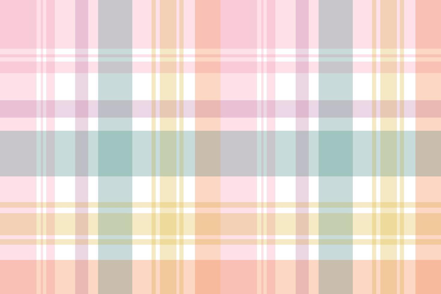 Checkered tiles Pastel color A checkered pattern that consists of crossing strips of varying widths and two or more colors horizontally and vertically.  Typically used on shirts. vector