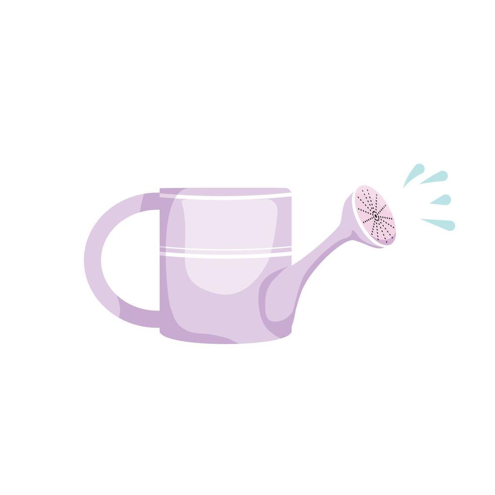 Watering can purple water, great design for any purposes.Gardening concept. vector