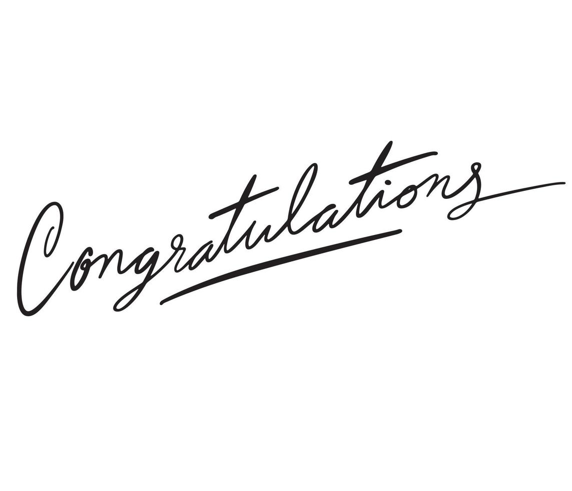 Congratulation quote font calligraphy hand written symbol ...