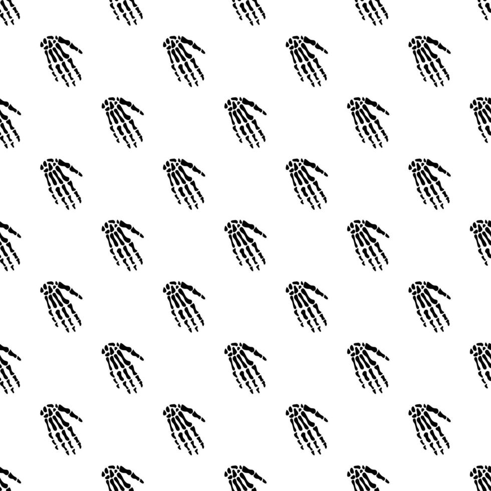 Black skeletons in various poses pattern. Halloween design. Perfect for fall, holidays, fabric, textile. Seamless repeat swatch. vector