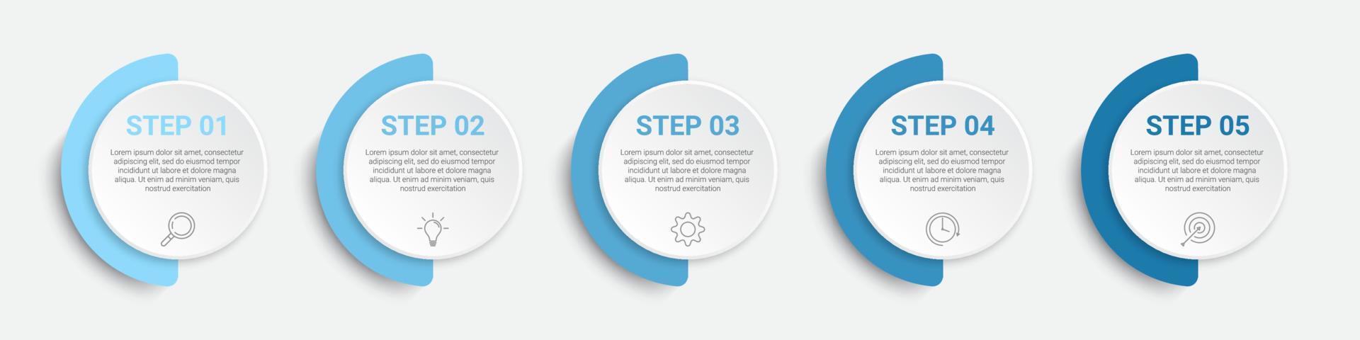 Infographic design with icons and 5 options or steps. infographics for business vector