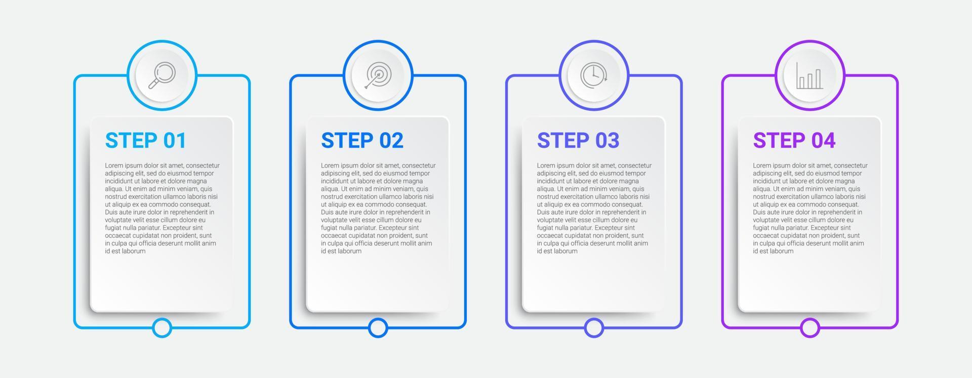 infographic design with icons and 4 options or steps. infographics for business vector