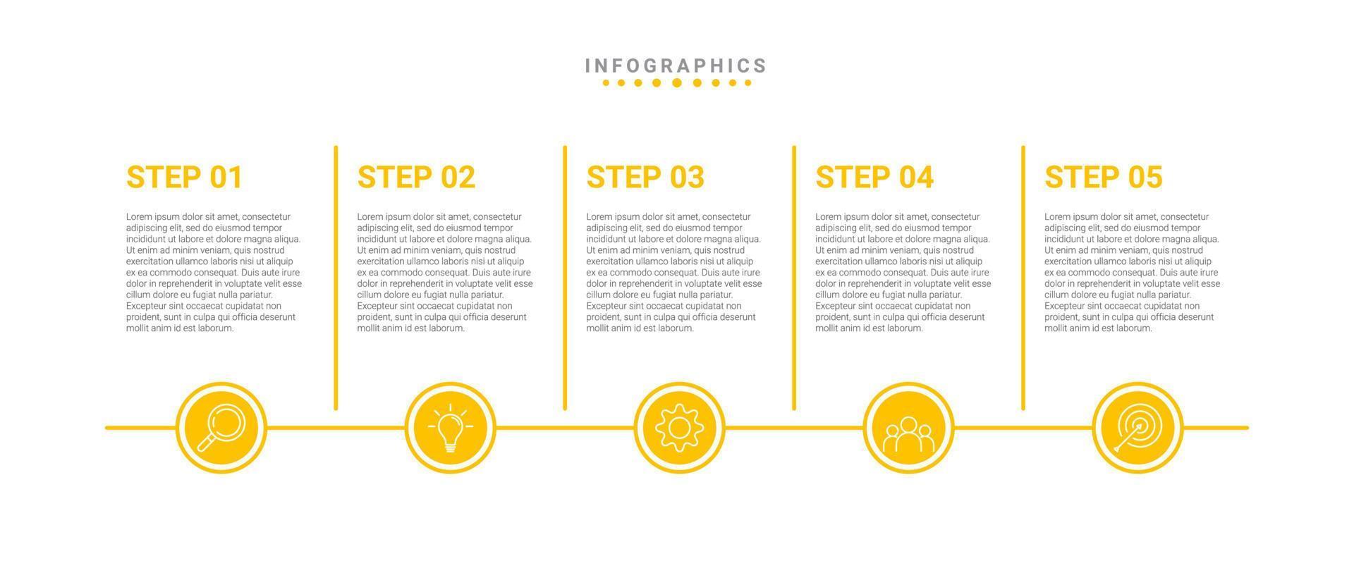 infographic design with icons and 5 options or steps vector