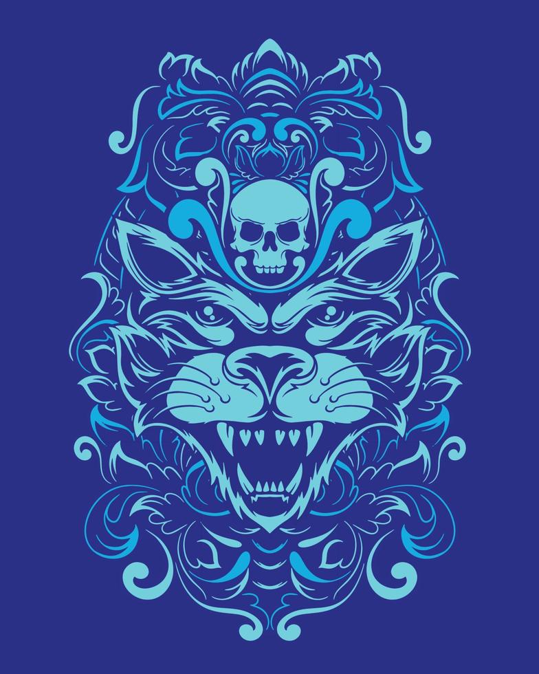 cat artwork illustration and t shirt design Premium Vector