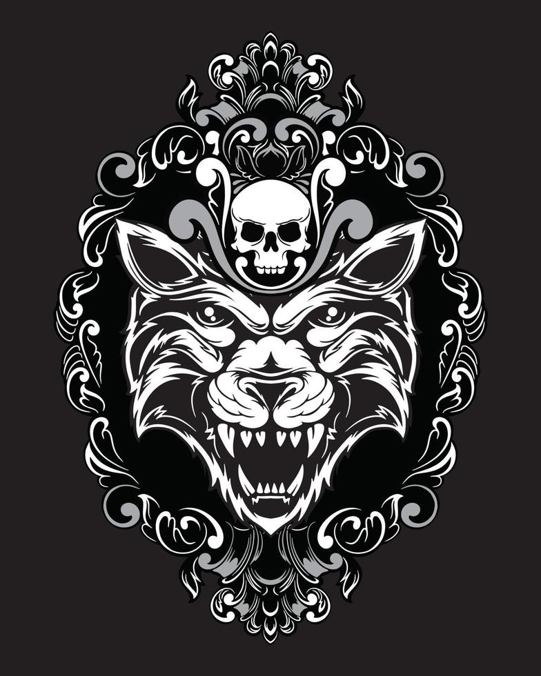 ilustración de ilustraciones de tigre y diseño de camiseta vector premium