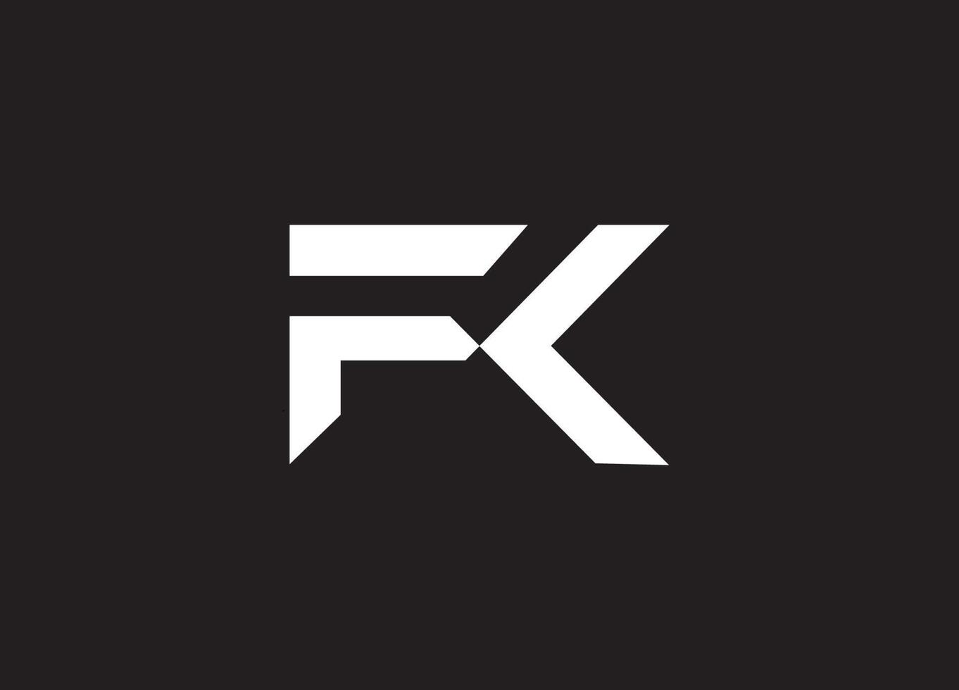 Alphabet letters Initials Monogram logo FK, FK INITIAL, FK letter