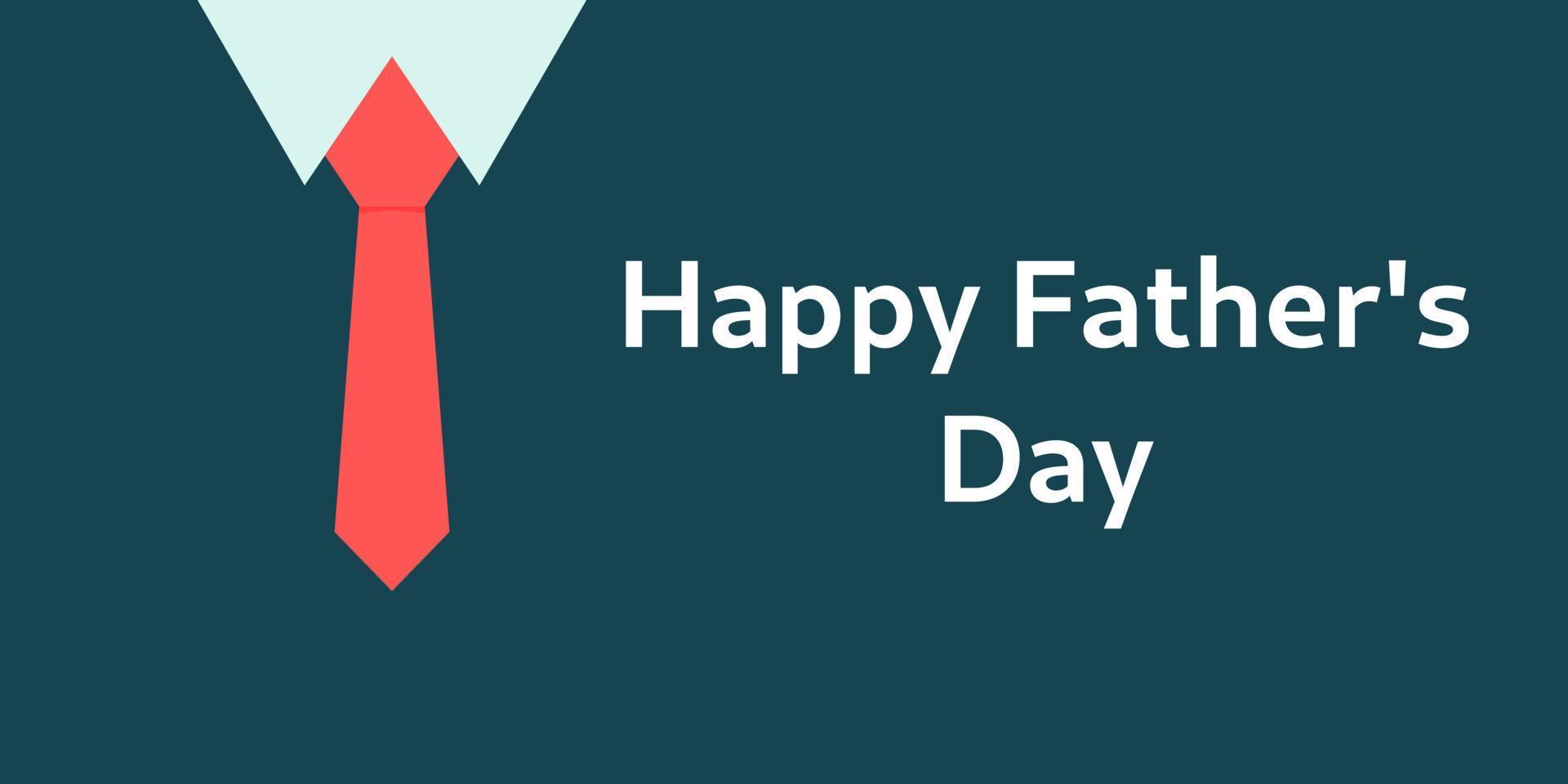 Father's Day poster or banner template with necktie and mustache on background. Greetings and presents for Father's Day in flat lay styling. Promotion and shopping template for love dad vector