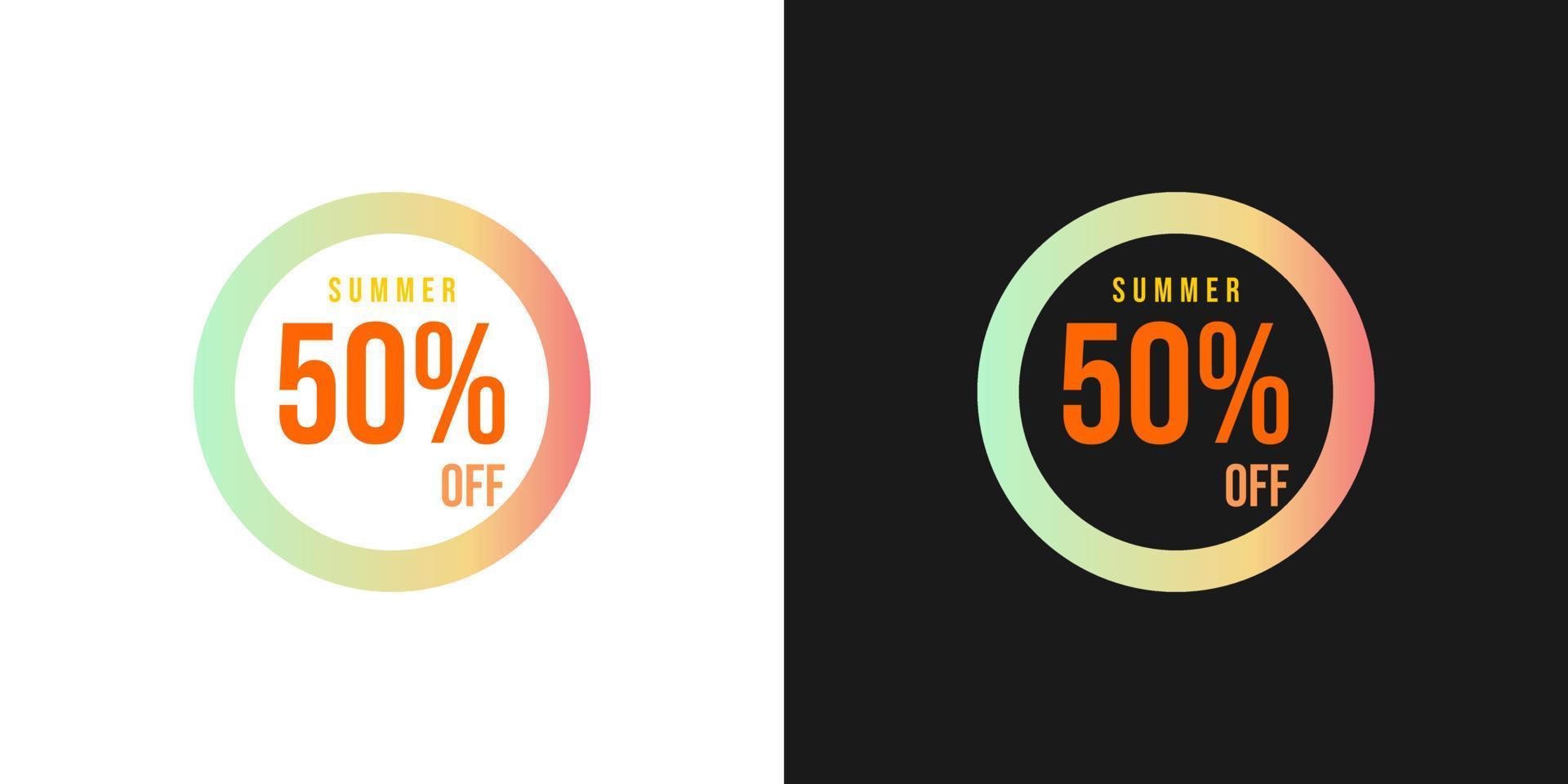 Summer sale. Social media design template for summer sale. Summer sale discount 50 percent. vector