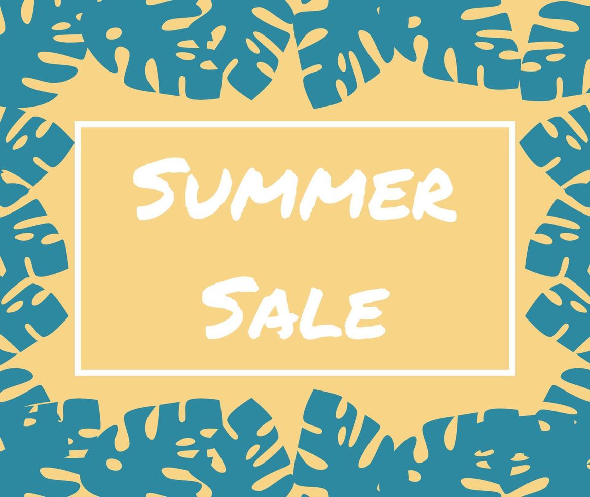 Summer sale. Social media design template for summer sale. Summer sale web banner design. vector