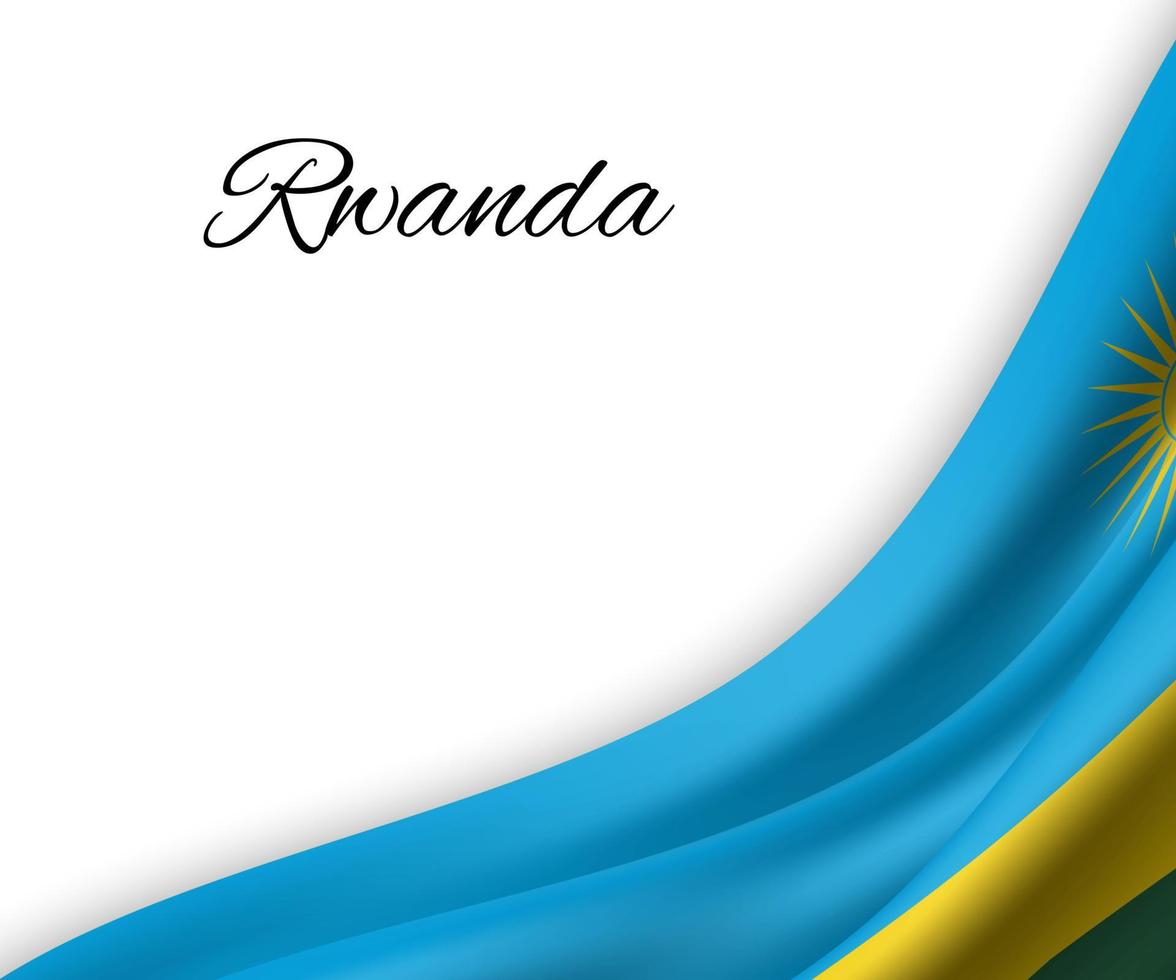 waving flag on white background. vector