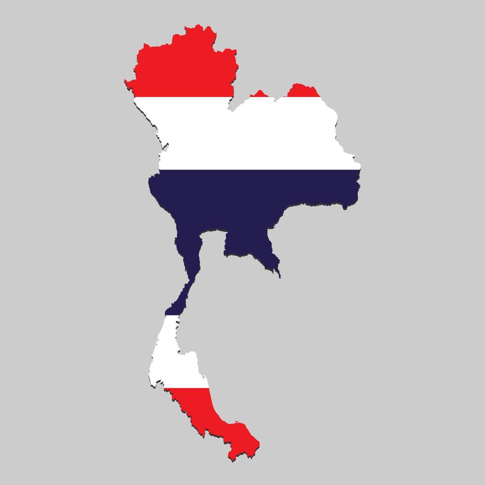 Map with national flag vector