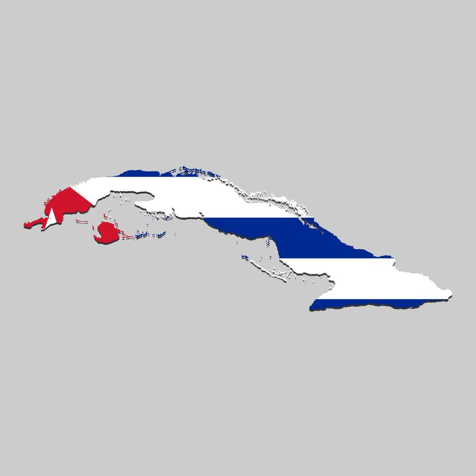Map with national flag vector