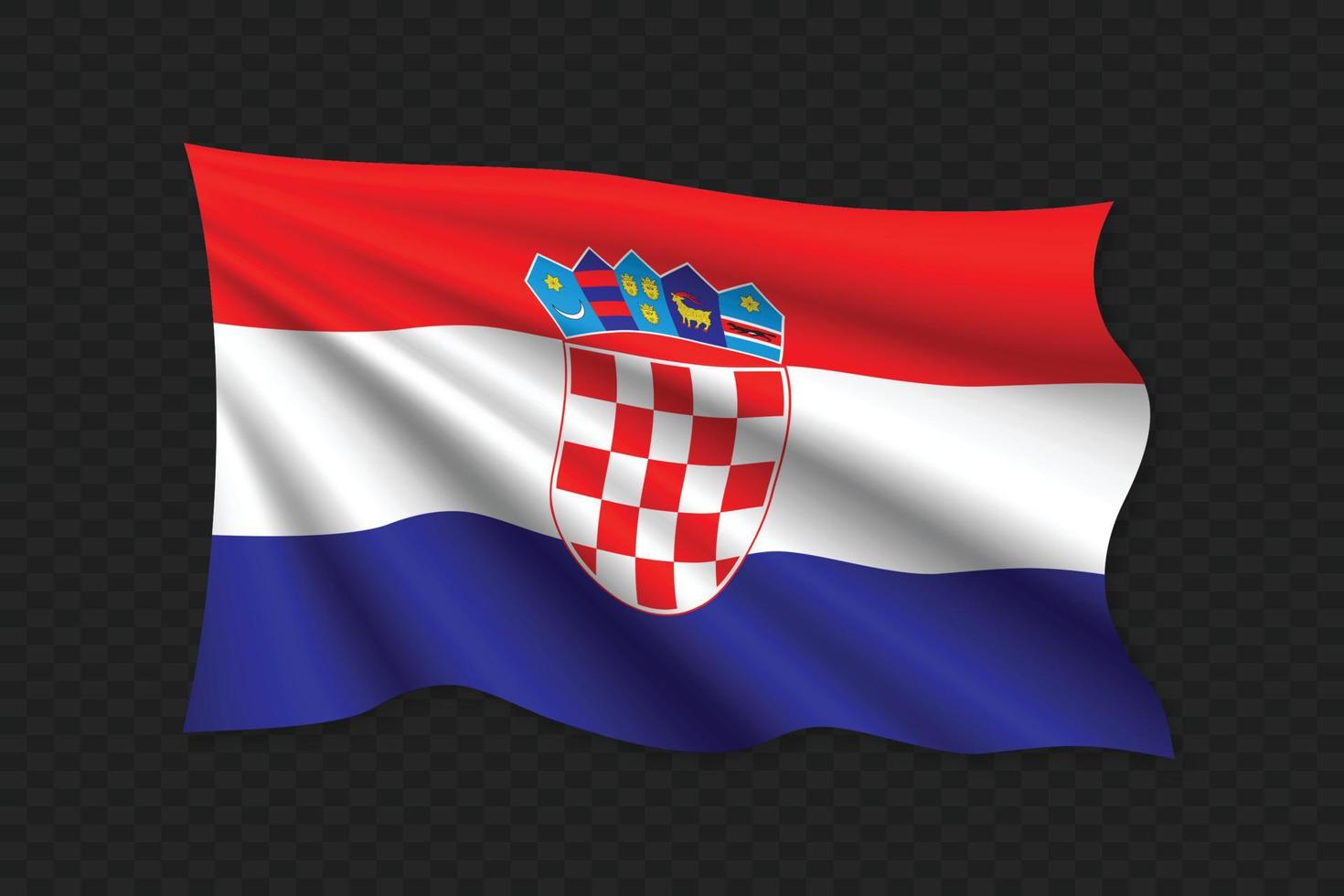 bandera ondeante 3d vector