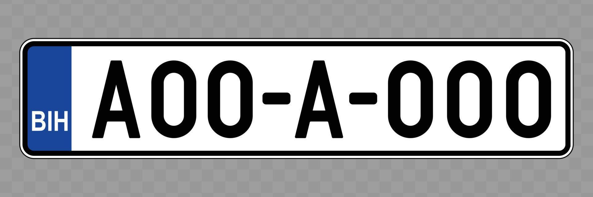 Vehicle number plate. vector