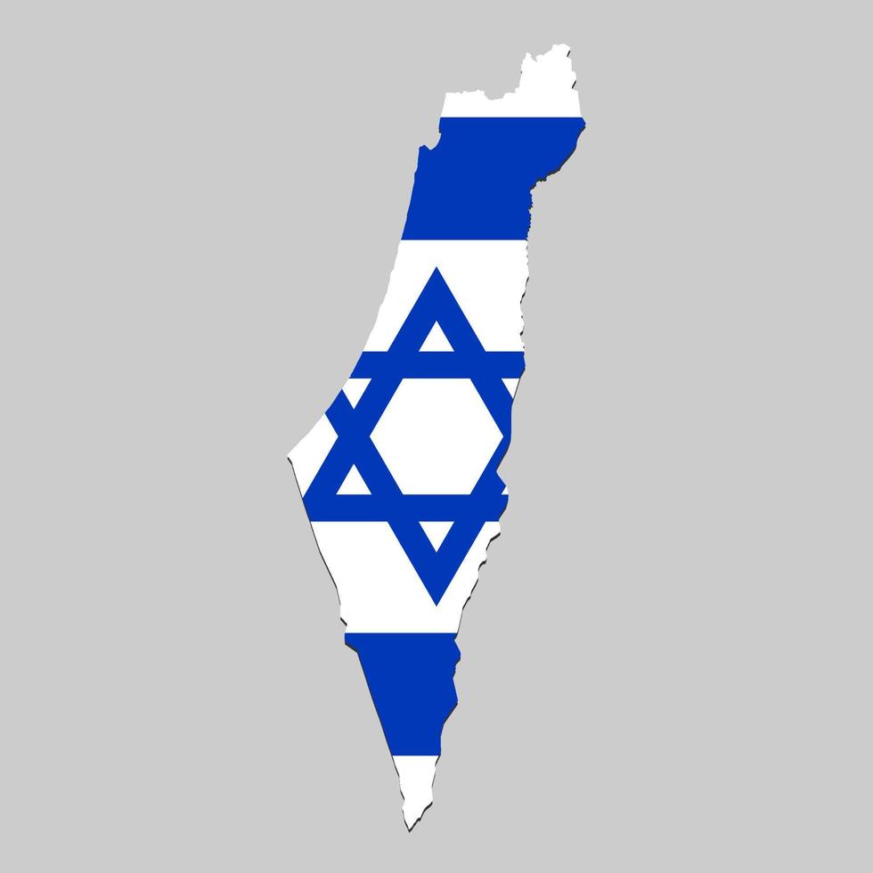 Map with national flag vector