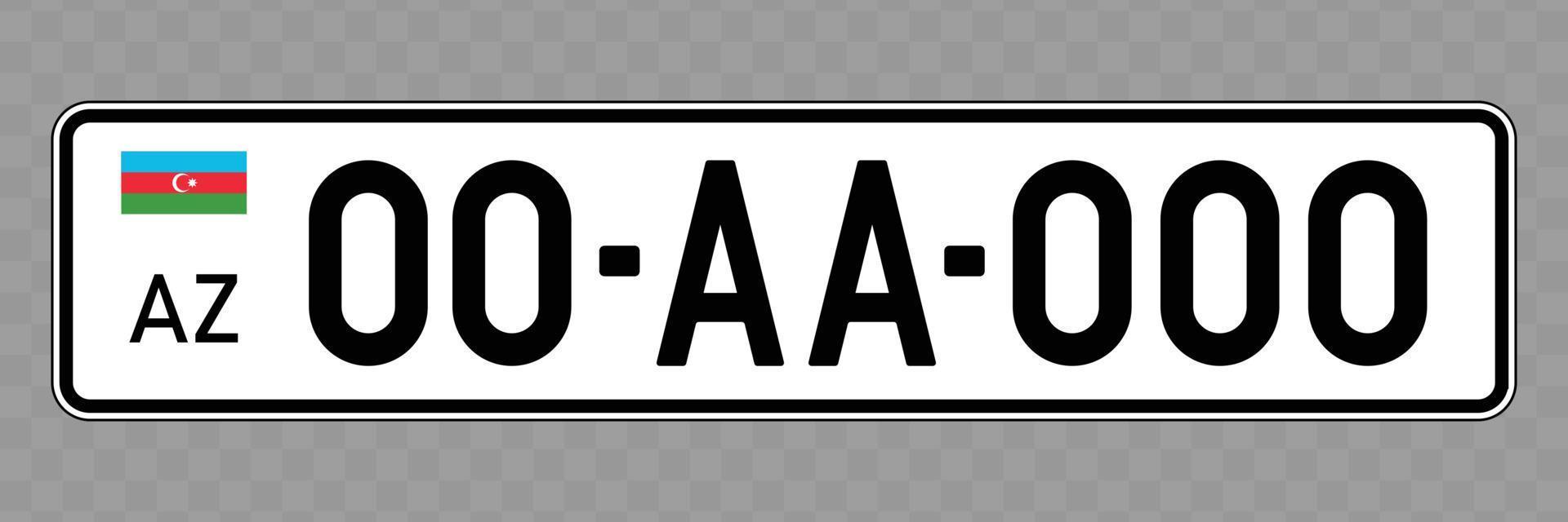 Vehicle number plate. vector