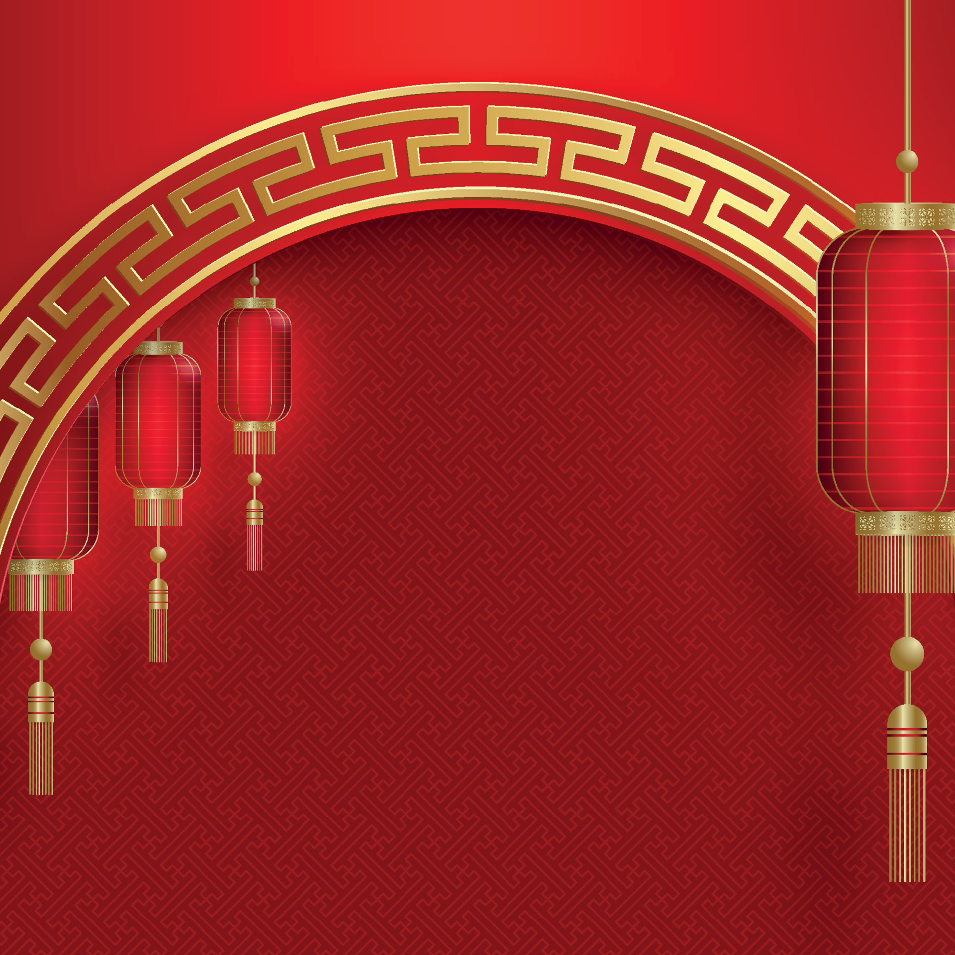 Chinese frame with oriental Asian elements on color background 8363041