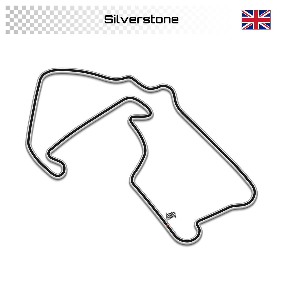 Grand prix race track for motorsport and autosport vector