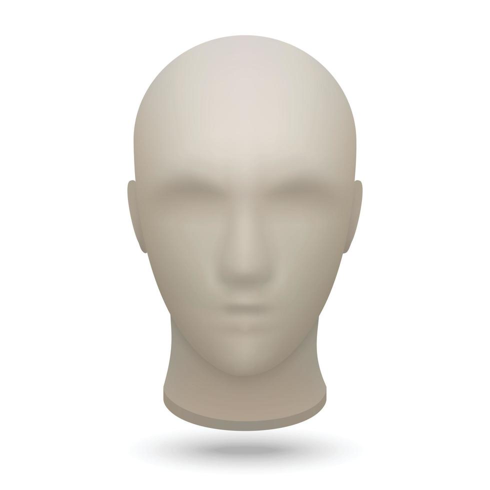 3d mannequin head vector