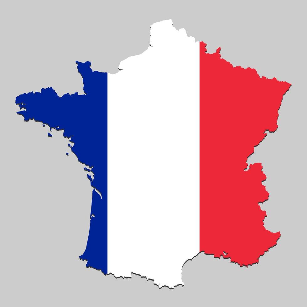 Map with national flag vector