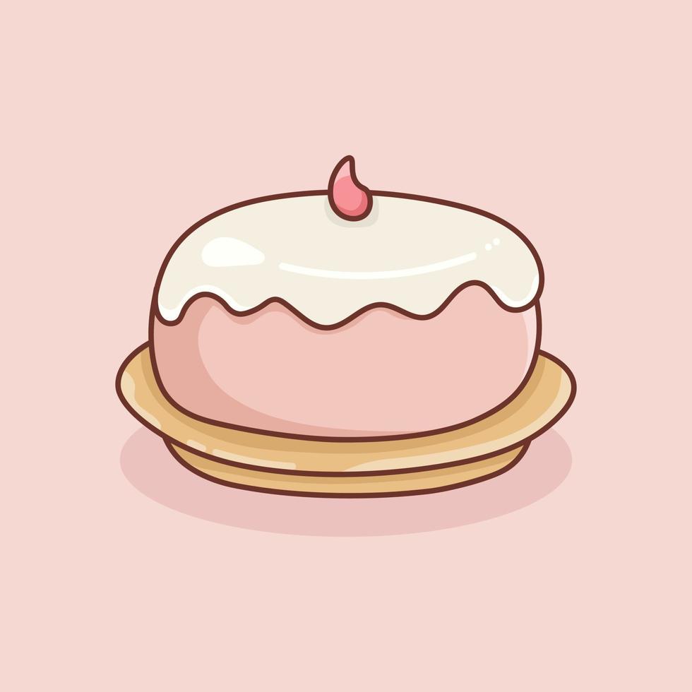 dibujado a mano deliciosa ilustración de pastel vector