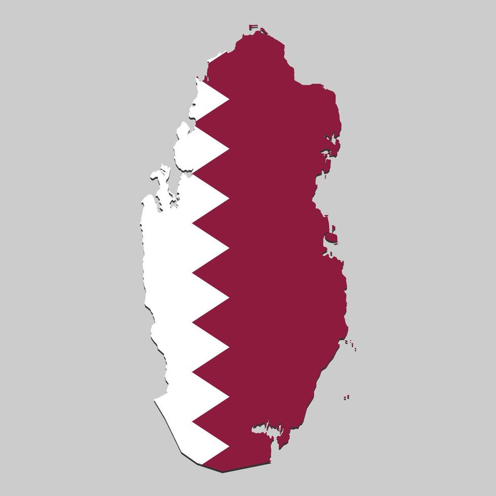 Map with national flag vector