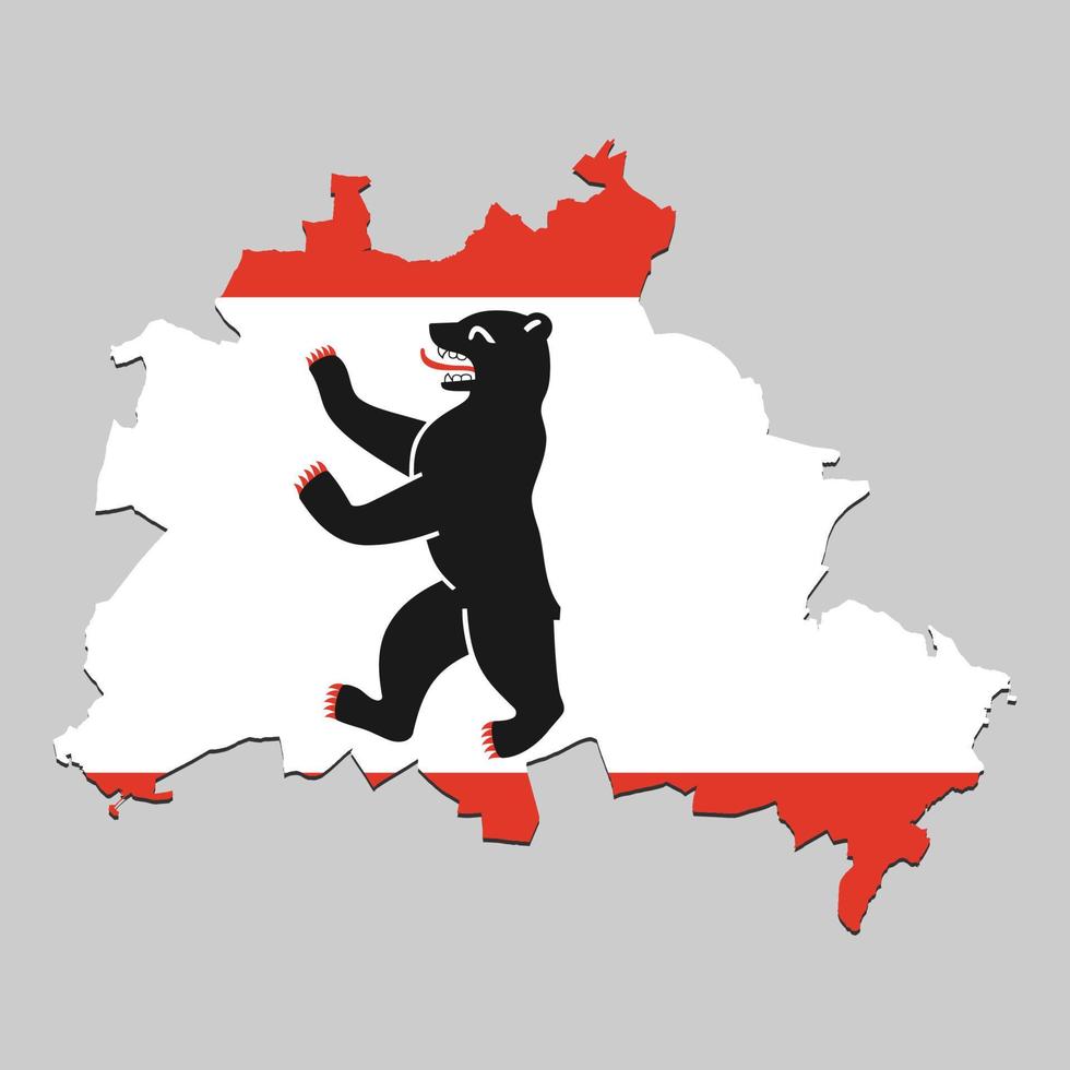 Map with national flag vector
