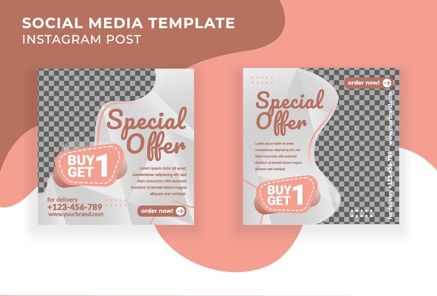 Special offer fashion women social media post template vector